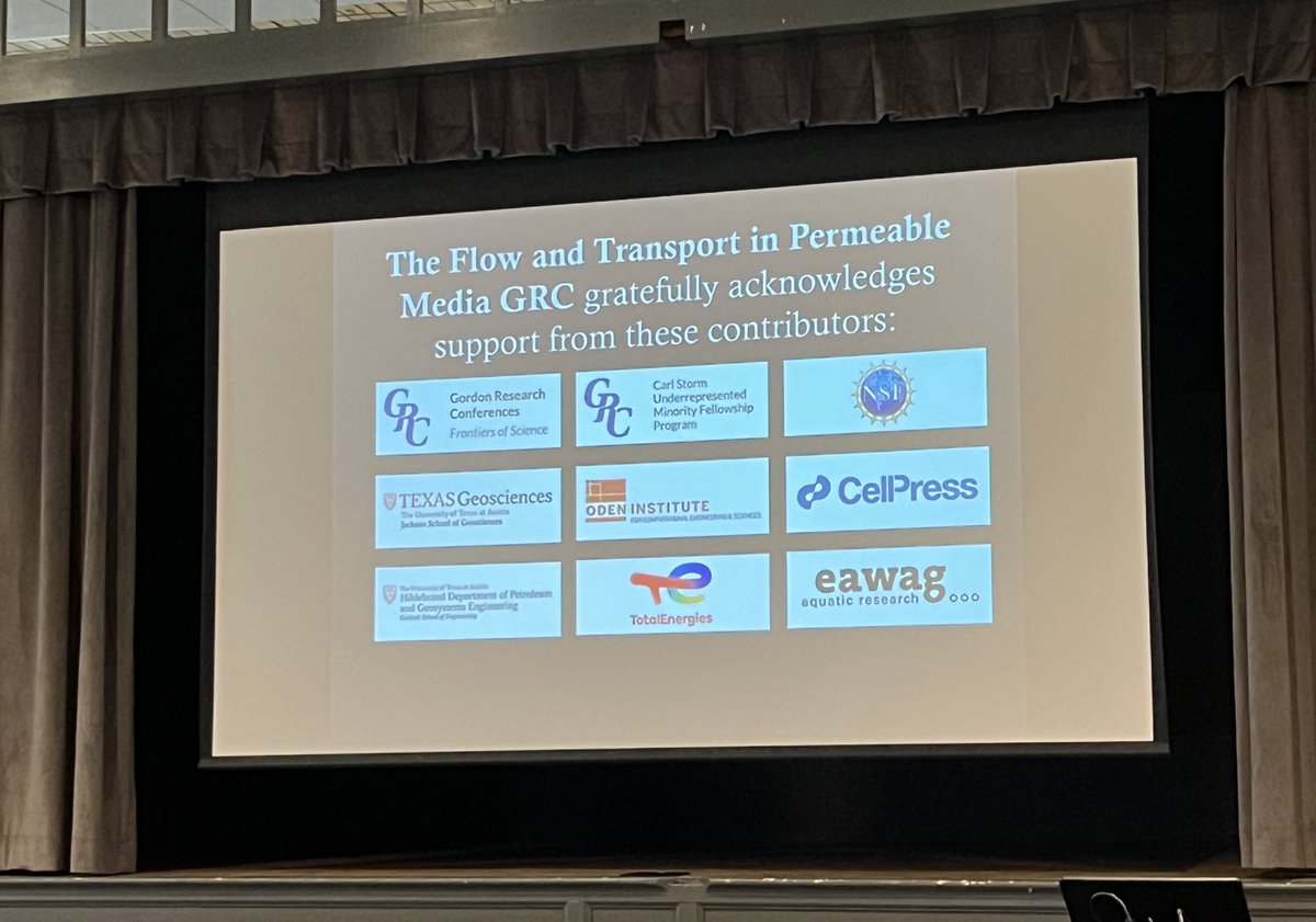 <a href="/EawagResearch/">Eawag</a> is very present and contributes to the outstanding <a href="/GordonConf/">Gordon Research Conferences</a> on Flow and Transport in Permeable Media: Porous Media in the Energy and Climate Transition. 👏