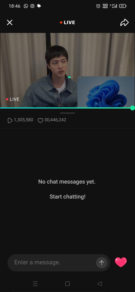 rain_joon7's tweet photo. Guy guys JIN IS LIVEEE https://t.co/79iTHGQ0Lb