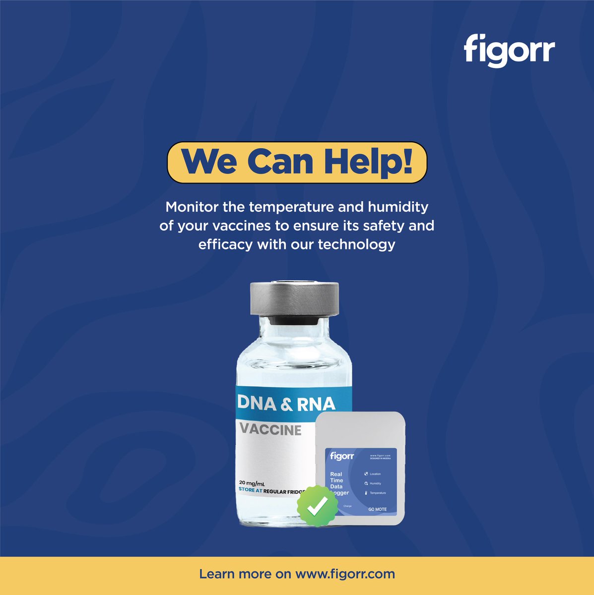 Figorr provides a comprehensive solution which helps monitor your vaccine in real time either in storage or transit from anywhere.

You also get instant notifications if there’s a deviation

visit figorr.com to schedule a demo today!#figorr #business #vaccines #data