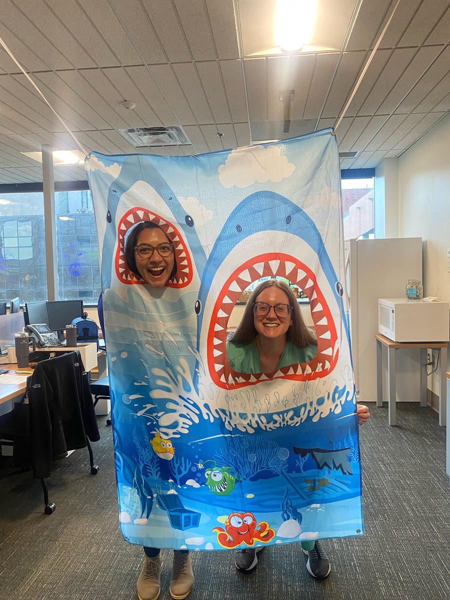 Ohio State Internal Medicine Residency (@ohiostateimres) on Twitter photo Our residents are really someFIN special! 🦈 Jeanette Schnierle one of our wonderful IM chief residents and Hannah Smith a current PGY4 med/peds resident are pictured here celebrating last week’s shark week! <a href="/OSUMedPedsRes/">Ohio State Med-Peds Residency</a> <a href="/OSUWexMed/">The Ohio State University Wexner Medical Center</a> Our residents are really someFIN special! 🦈 Jeanette Schnierle one of our wonderful IM chief residents and Hannah Smith a current PGY4 med/peds resident are pictured here celebrating last week’s shark week! <a href="/OSUMedPedsRes/">Ohio State Med-Peds Residency</a> <a href="/OSUWexMed/">The Ohio State University Wexner Medical Center</a>