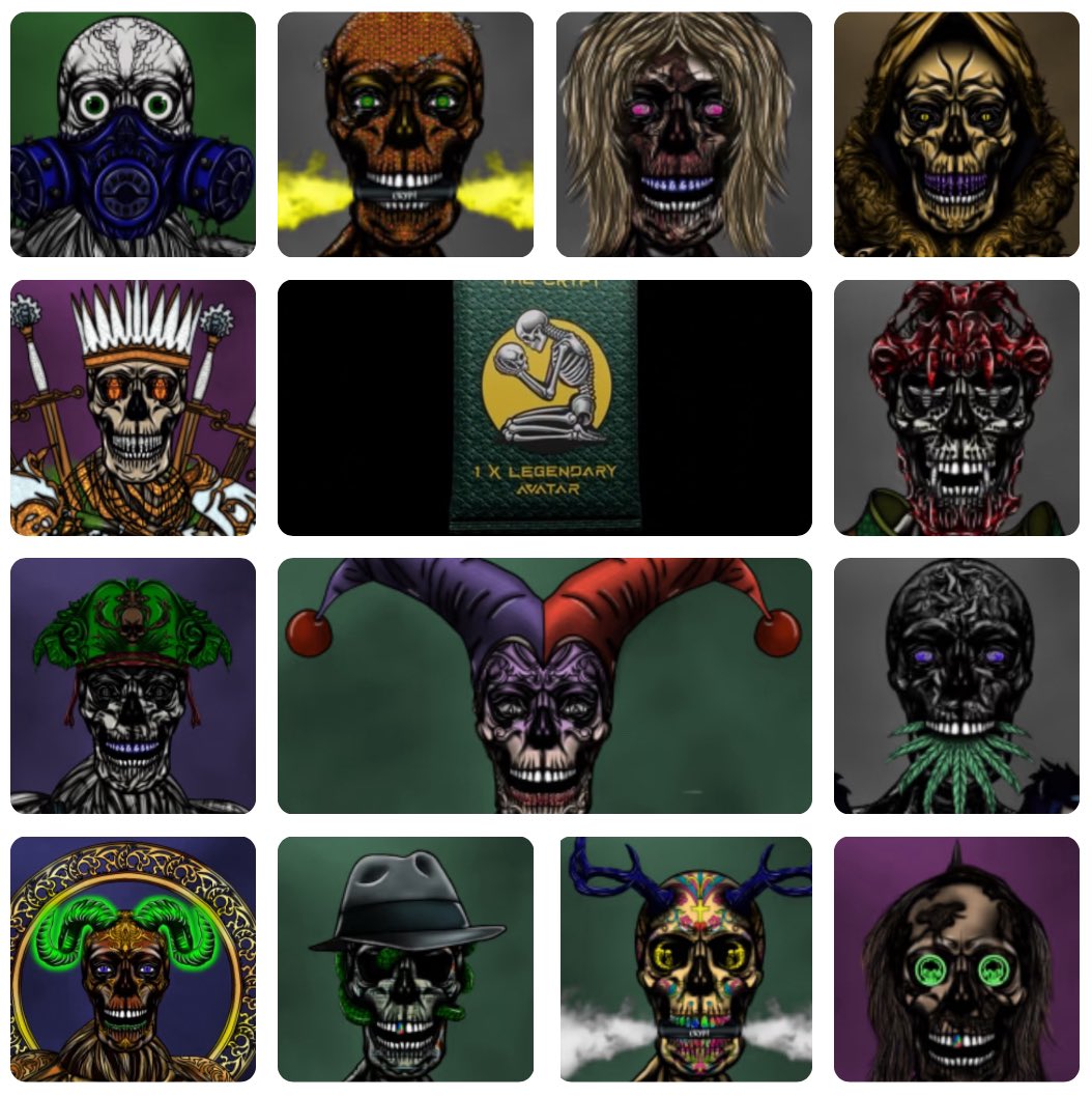 DanielC69008864's tweet image. Damn these @TheCrypt_Nfts #CryptAvatars zooming in on the heads really brings out all the detail. They are 🔥 🔥 🔥. Topped off with the Legendary Creation LFG