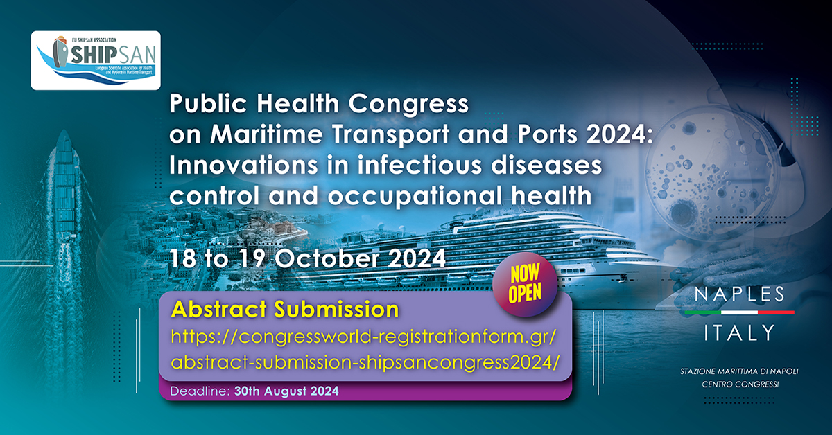 EuShipsan's tweet photo. 📣Join us SHIPSAN congress 2024 on 18-19 October 2024 in Naples, Italy 🇮🇹 

📑 Submit your abstract now: https://t.co/RLRQDqCd8e

 🚨 🗓 Abstract submission deadline: August 30, 2024  
 
👉 Learn more on the Congress website: https://t.co/1inPqq0A8d

#SHIPSANcongress2024 https://t.co/Ck0RYRp6GW
