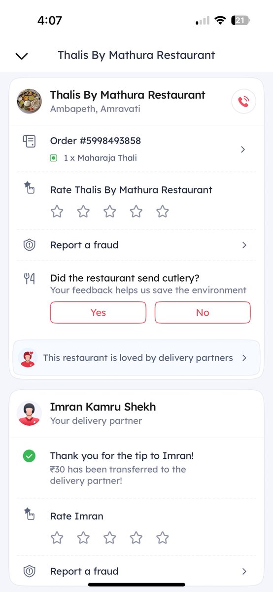 chiragx07's tweet photo. @zomatocare Hey, I did not tipped your delivery person. You guys automatically added 30rs tip while ordering. What the hell is this. I noticed that for evry Free delivery you guys automatically adds tip without taking customers permission.Refund the tip amount to me @deepigoyal https://t.co/9vI4sVpYlI