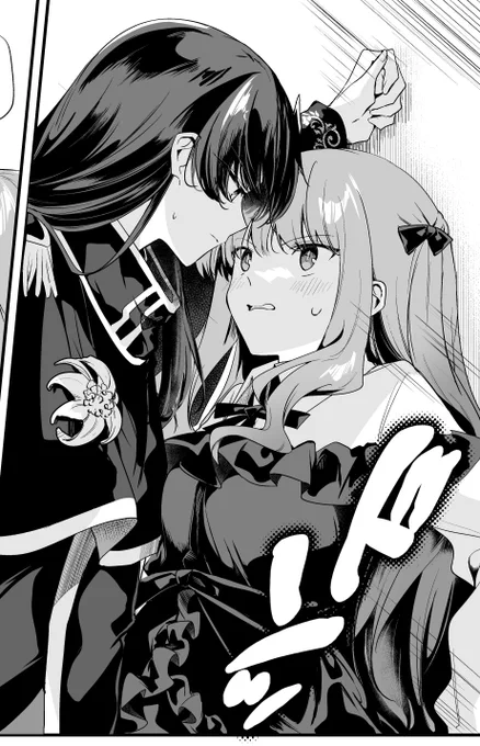 今はイケメン男装女子とツンデレピンク髪のファンタジー百合を描いていますˆ-ˆ #三連休はフォロワーが増える 