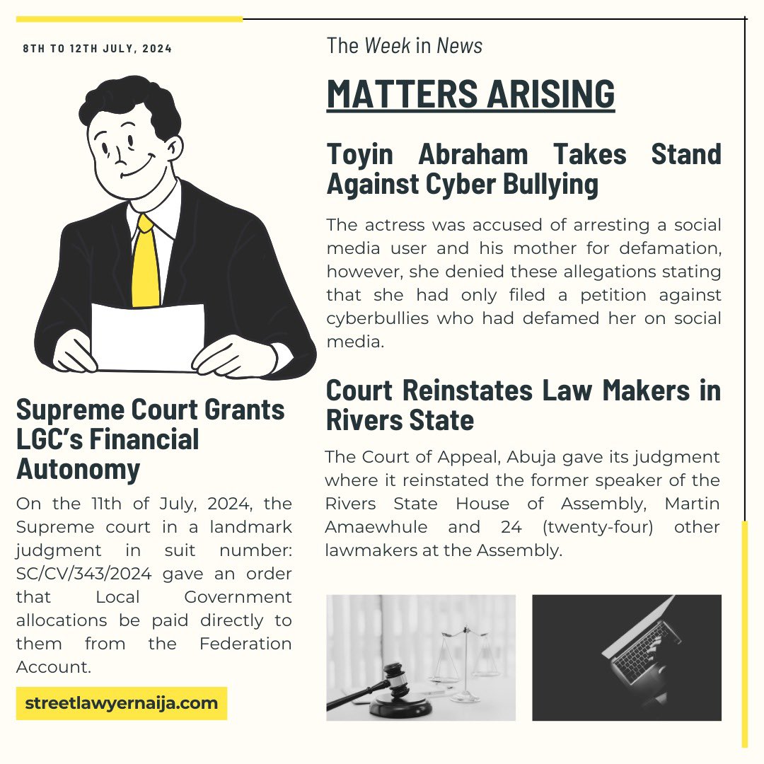 TStreetlawyers's tweet photo. Find out what happened last week today by clicking on the link https://t.co/yYf6n03fD5 

#legal #law https://t.co/PjMPRYkfjr