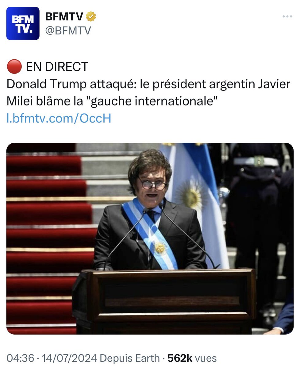 abomangoli's tweet photo. J’avais raté cette information mais apparemment Javier Milei et Nathalie Saint-Cricq, même combat ! https://t.co/7QWir4ryaV