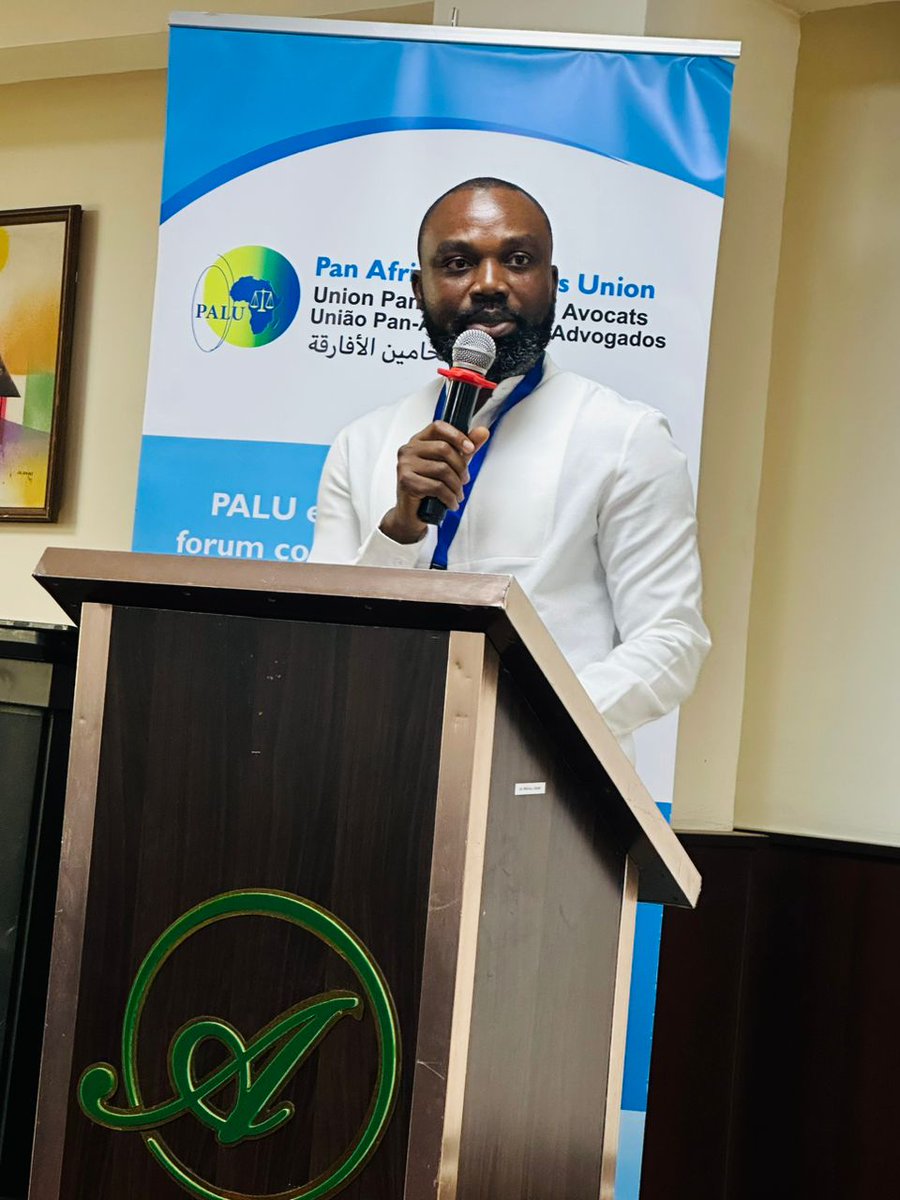 LawyersofAfrica's tweet photo. #PanAfricanSummit Nana Osei of @AU_ECOSOCC speaks to the point of how the world has changed. "Different set of new challenges". West Africa has insecurity. External players & mercenaries that r part of complicated landscape. We need more CSO engagement in Policy spaces @HumanityUnited