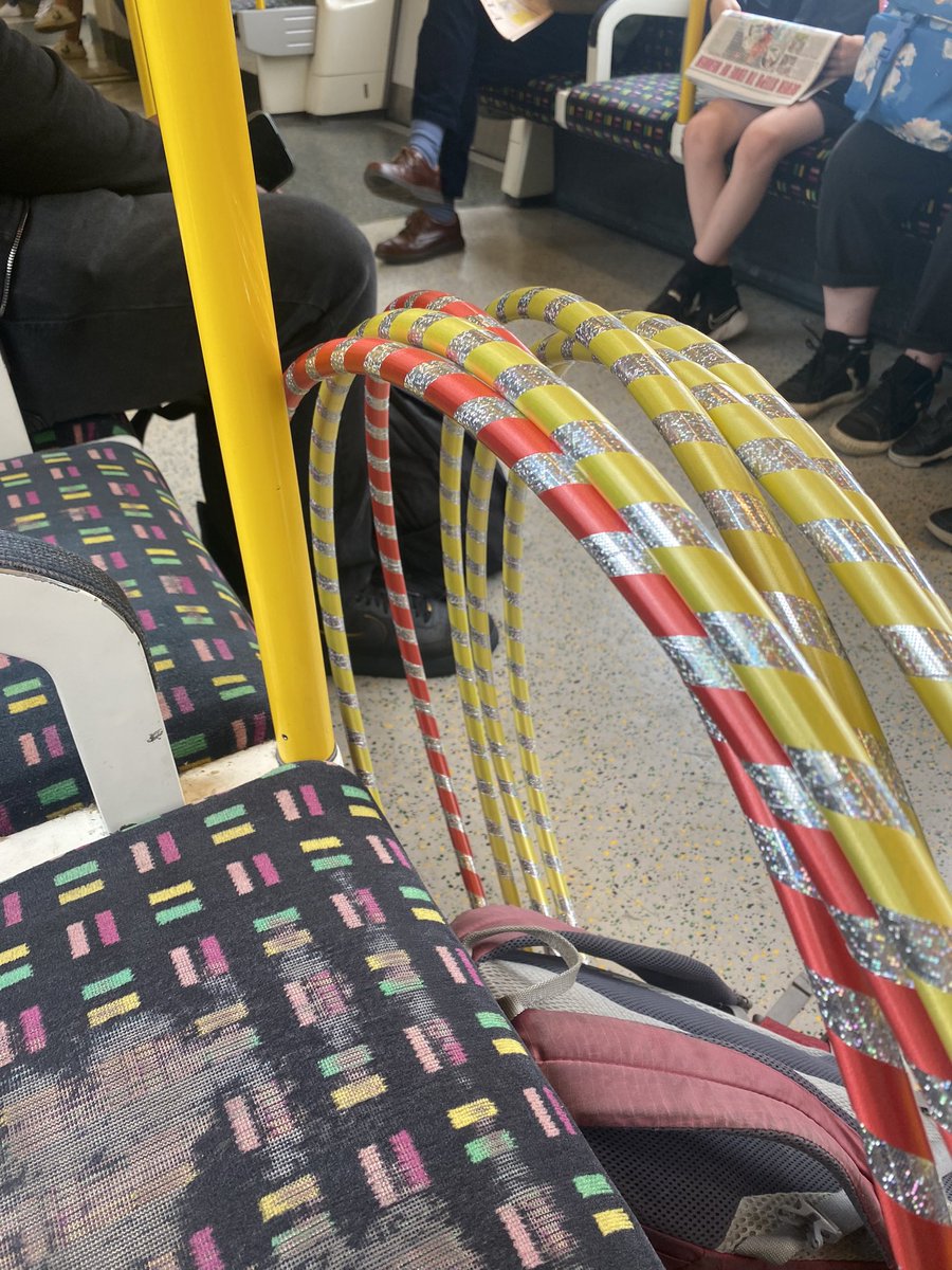 LottieDerry's tweet photo. Excited to be taking my hoops out for a trip on the tube for training at The London Transport Museum today. Can’t wait to see what playful ideas the engagement &amp; learning team develop… @ltmuseum @PlacesPlayful https://t.co/j2SXwyV52j