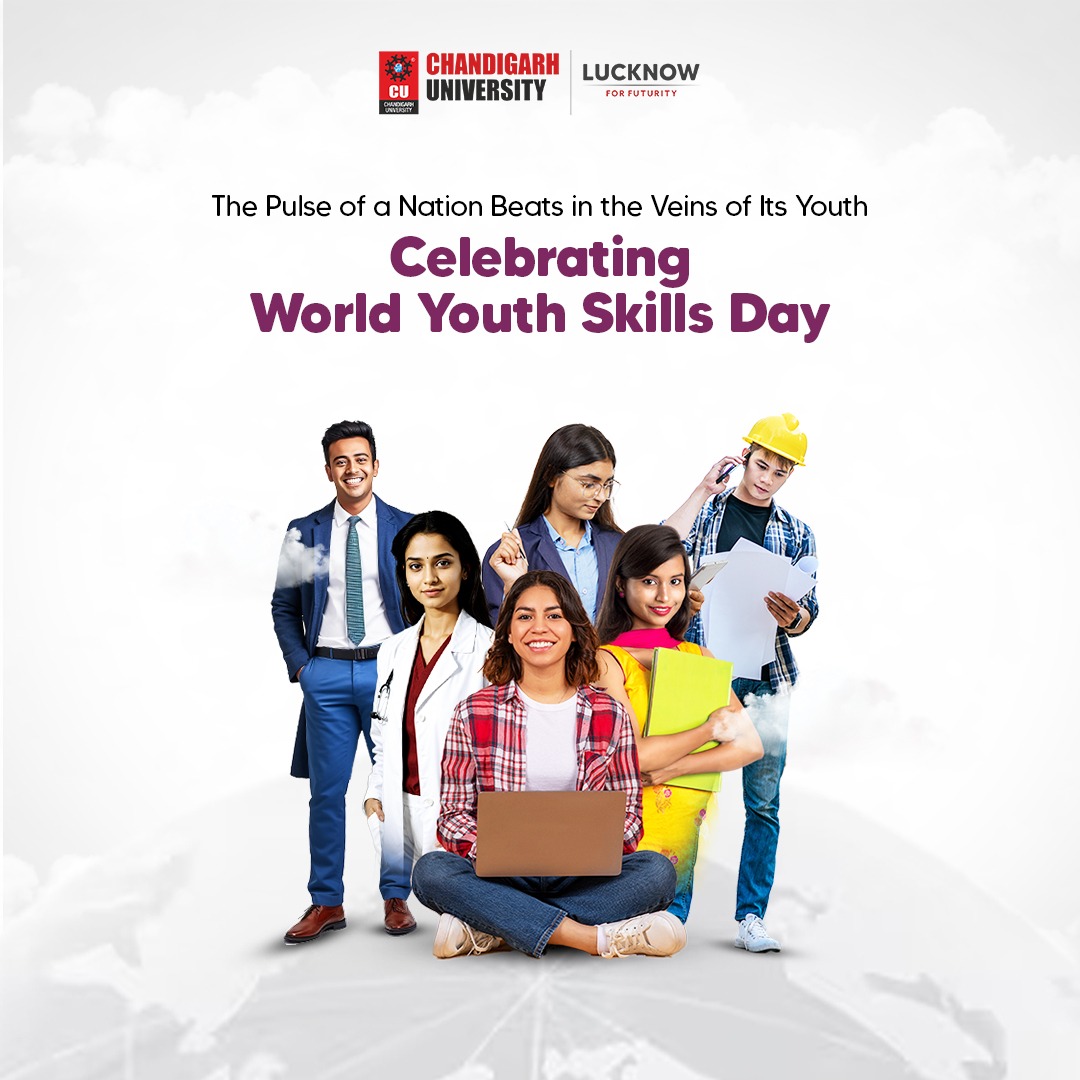 CUUttarPradesh's tweet photo. Celebrating World Youth Skills Day with the backbone of our nation at Chandigarh University, Lucknow, India's First Next-Gen Futuristic Campus.
#worldyouthskillsday #celebratingyouth #youthskillsday #chandigarhuniversitylucknow #indiasfirstnextgenfuturisticcampus #forfuturity https://t.co/lnzb1qw3zZ