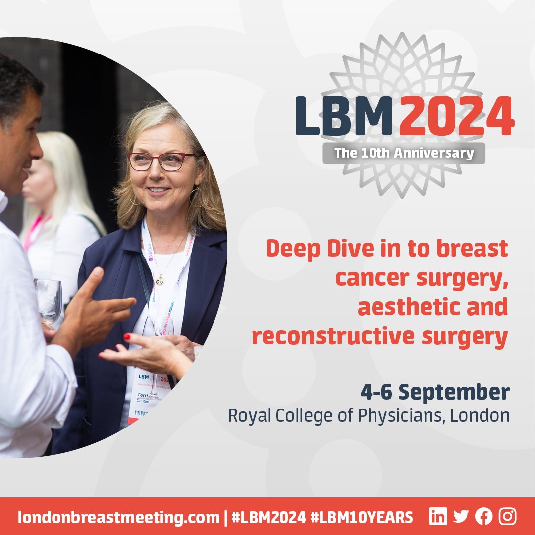 London Breast Meeting (@ldn_bm) on Twitter photo 💼 Calling all professionals in aesthetic and reconstructive breast surgery! 
Connect, collaborate, and learn at the London Breast Meeting's 10th Anniversary event. 
Register here: londonbreastmeeting.com 💼 Calling all professionals in aesthetic and reconstructive breast surgery! 
Connect, collaborate, and learn at the London Breast Meeting's 10th Anniversary event. 
Register here: londonbreastmeeting.com