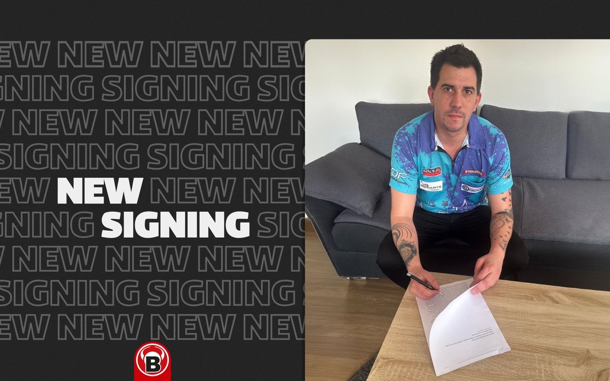 🚨 New Signing! 🚨

We are thrilled to welcome Michael Unterbuchner, aka "T-Rex", to our team! 🦖 At 36 years, Michael has an impressive resume, including a 2018 BDO World Darts Championship Semi-Final. 

Stay tuned for more updates and let's give Michael a warm welcome! 🙌