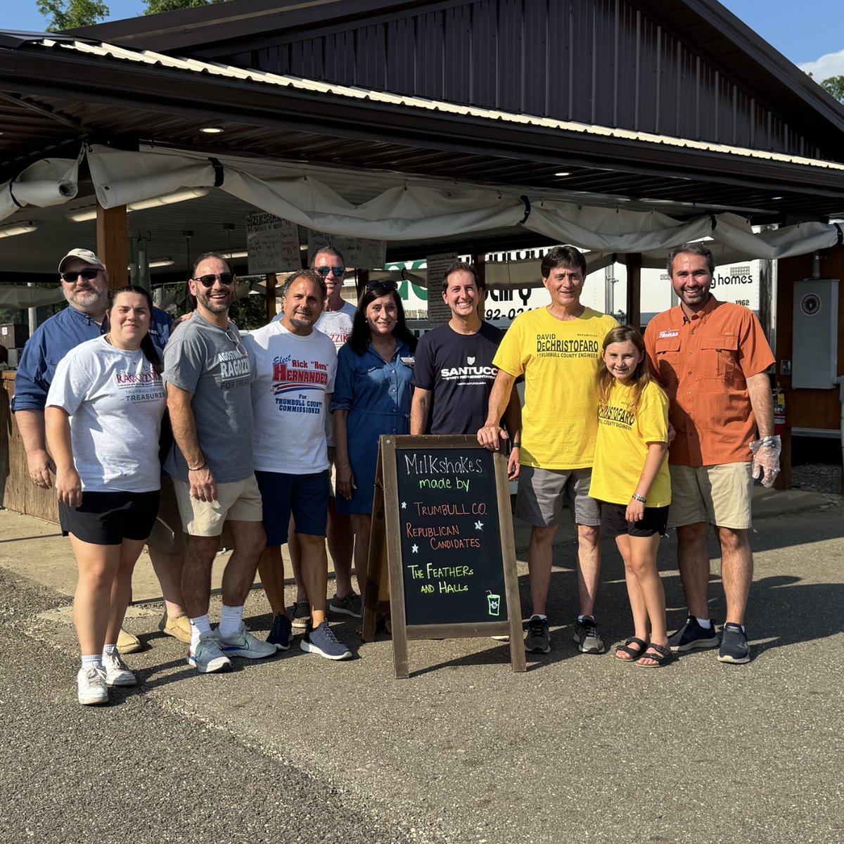 NickSSantucci's tweet photo. Was happy to serve milkshakes with Republican candidates at the Trumbull County Fair. Had a blast with the rest of the volunteers and I’m already looking forward to next year! https://t.co/KkJQxBNNM8