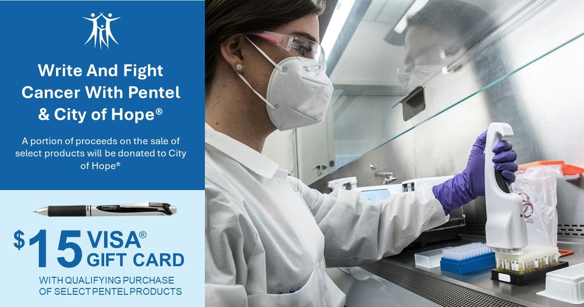 VelocityBP's tweet photo. Find out how your qualifying purchase can help fight cancer with Pentel and City of Hope®: https://t.co/bjRo51UA44 https://t.co/d3i13iPDzM