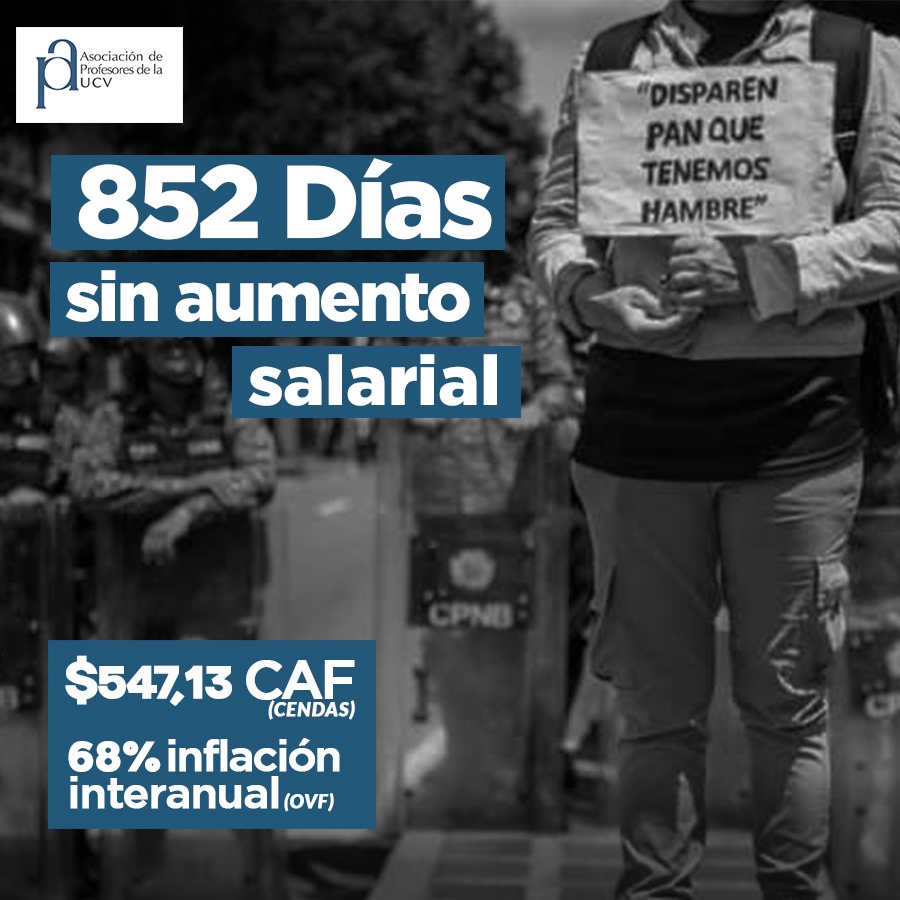 APUCV's tweet photo. #UCV #Profesores #Venezuela #SalariosDignosYa #BonoNoEsSalario https://t.co/kvJvaFgcvE