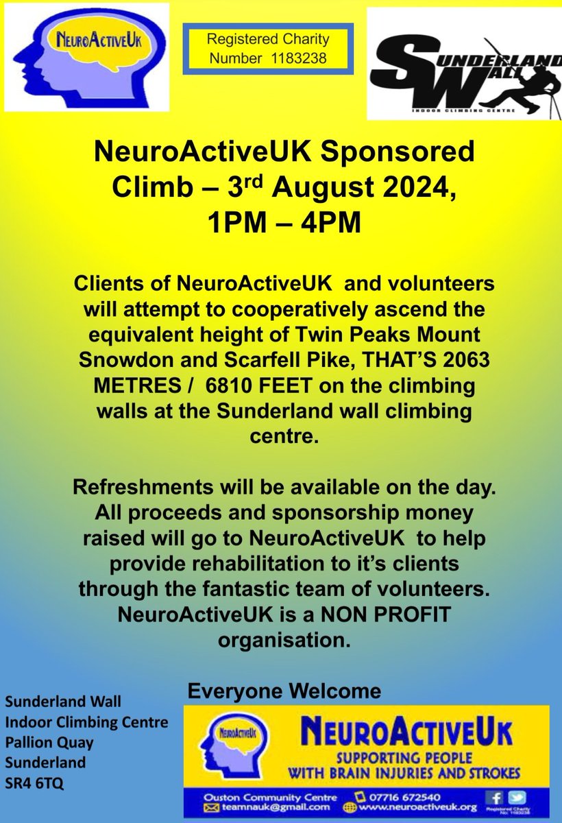 _CDADU_'s tweet photo. Our Charity needs Sponsors and Climbers to join our amazing clients on our Family Climb Day
If your a company who could sponsor us or an individual who could get sponsors to Climb Wall please get in touch 💛💙
#supportingcharity https://t.co/UEH02q3DzW
