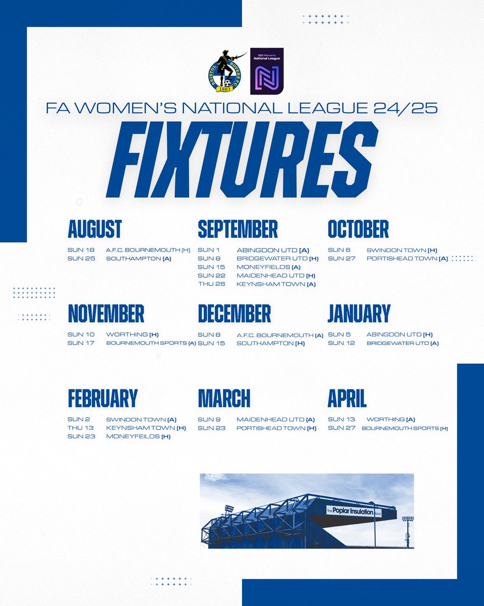 Bristol Rovers Women (@official_brwfc) on Twitter photo Our <a href="/FAWNL/">FA Women's National League</a> fixtures are here! 📆
All home games are to be played at the Memorial Stadium 🙌
Which games are you most excited for, Gasheads? 🤩
#UTG | #BristolRoversWFC Our <a href="/FAWNL/">FA Women's National League</a> fixtures are here! 📆
All home games are to be played at the Memorial Stadium 🙌
Which games are you most excited for, Gasheads? 🤩
#UTG | #BristolRoversWFC