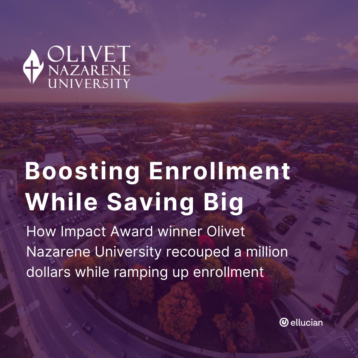 brianjgeraghty's tweet photo. @olivetnazarene saw a 25% boost in new student enrollment! Their secret?  Ellucian CRM Recruit! 
Read the full case study now! 

#HigherEd #CRM https://t.co/vr5kk4kgWk https://t.co/zrULU7F5Kw