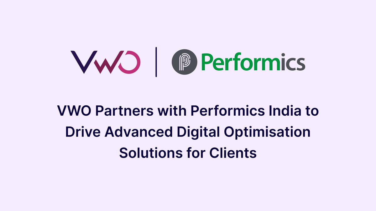VWO's tweet image. 🚀 Exciting news! VWO is partnering with @PerformicsIN to deliver advanced digital optimization solutions to our clients. 🙌

Read the press release: einpresswire.com/article/727078…

 #DigitalOptimization
