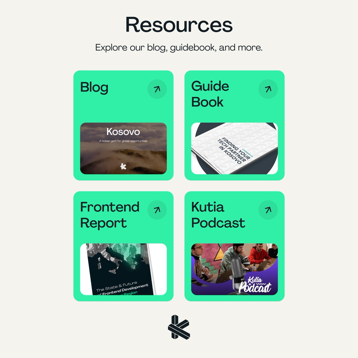 Our favorite corner!

Here's where our insights come together: From looking into Kosovo opportunities, tech trends &amp; discussions, to sharing our thoughts and expertise.

#Guidebook #Blog #Podcast