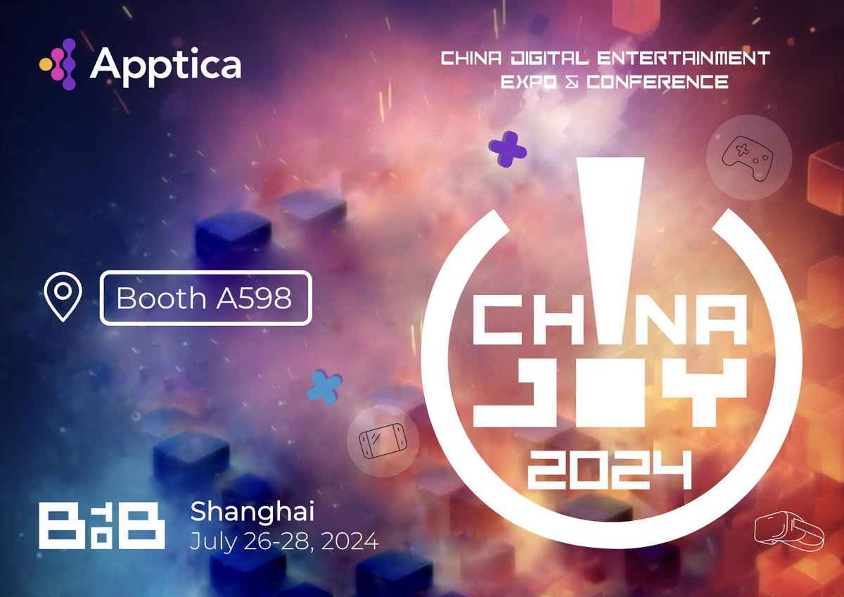 ✈ Apptica is flying to China! 
Meet our stars Yana Savitskaya and Natalia Marchenko at ChinaJoy in Shanghai to learn more about mobile market and app advertising 🔥 

📍 Booth A598
🗓 26-28 of July

#chinajoy2024 #chinajoy