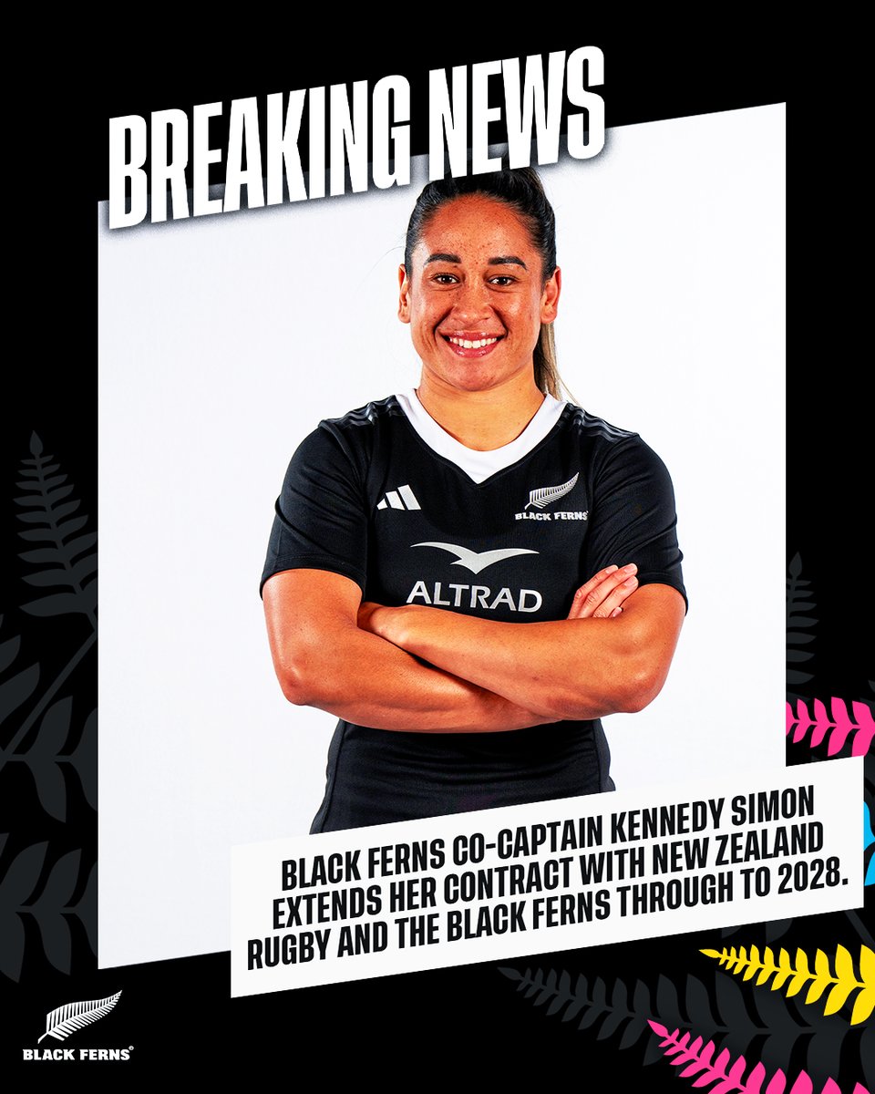 4️⃣ more years locked in with Kennedy Simon 🙌

This contract marks the beginning of a new era of player contracts in the women’s fifteens game in New Zealand.

#LikeABlackFern