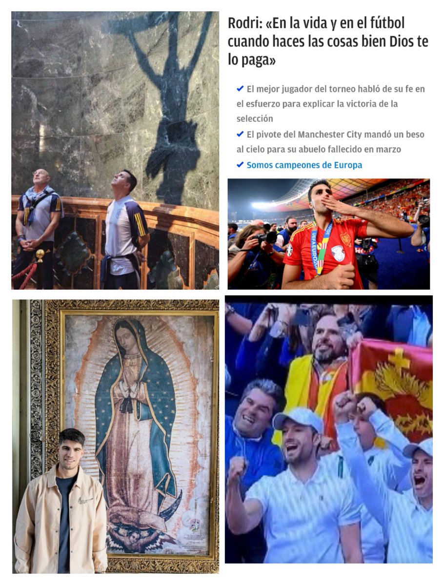 AlonsoPinto1986's tweet photo. Parece que Dios, por medio de un evento superficial como es el deporte (porque sabe que somos superficiales), nos está mandando un mensaje: España sólo es grande cuando se arrodilla ante Dios. https://t.co/4EKGYddwNo
