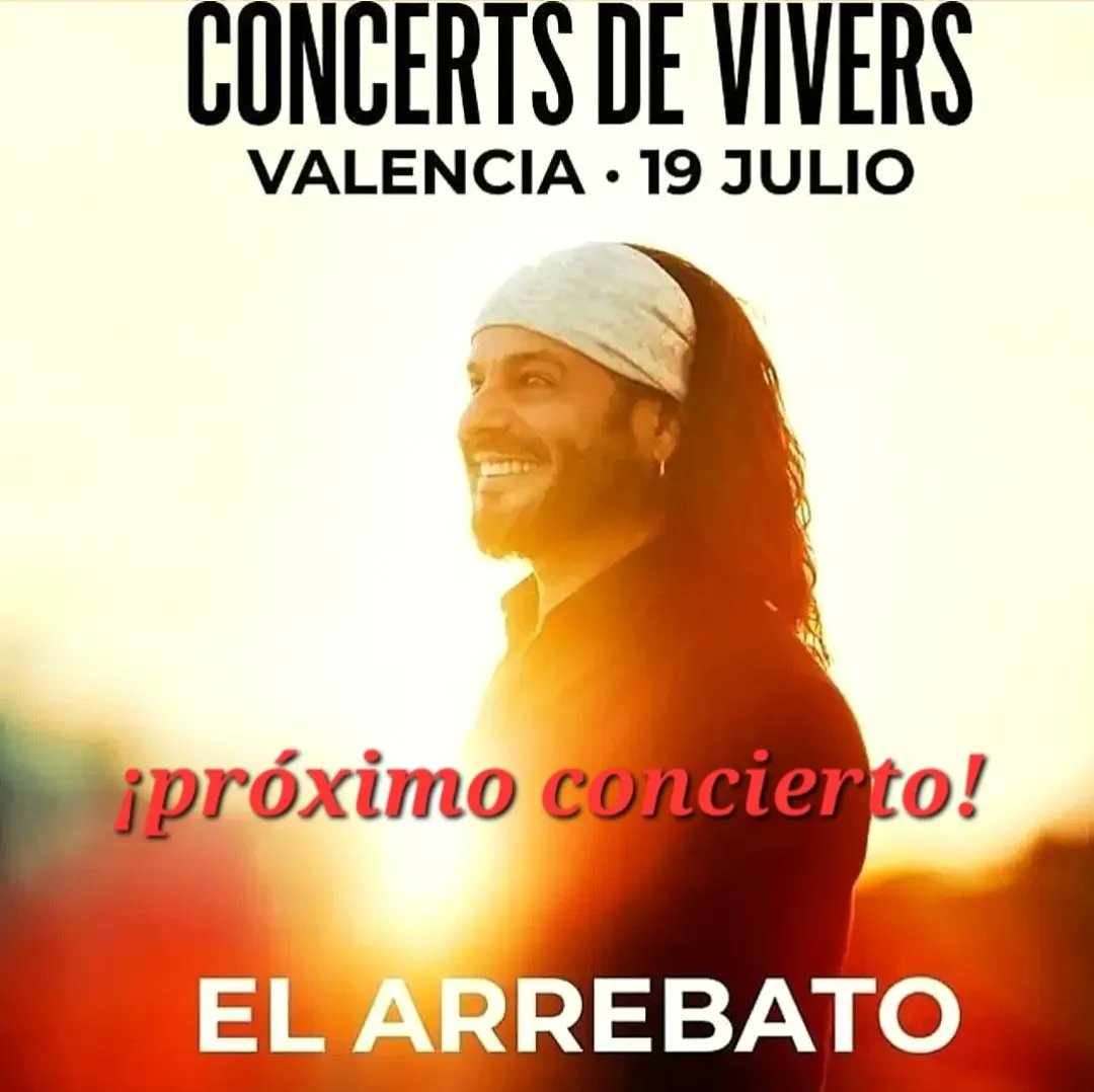 19 de Julio <a href="/arrebatoficial/">Javier Labandon El Arrebato</a>
estará en <a href="/Conc_Viveros/">Conciertos de Viveros</a> de Valencia 
Las entradas están a la venta a través de la web conciertosdeviveros.com