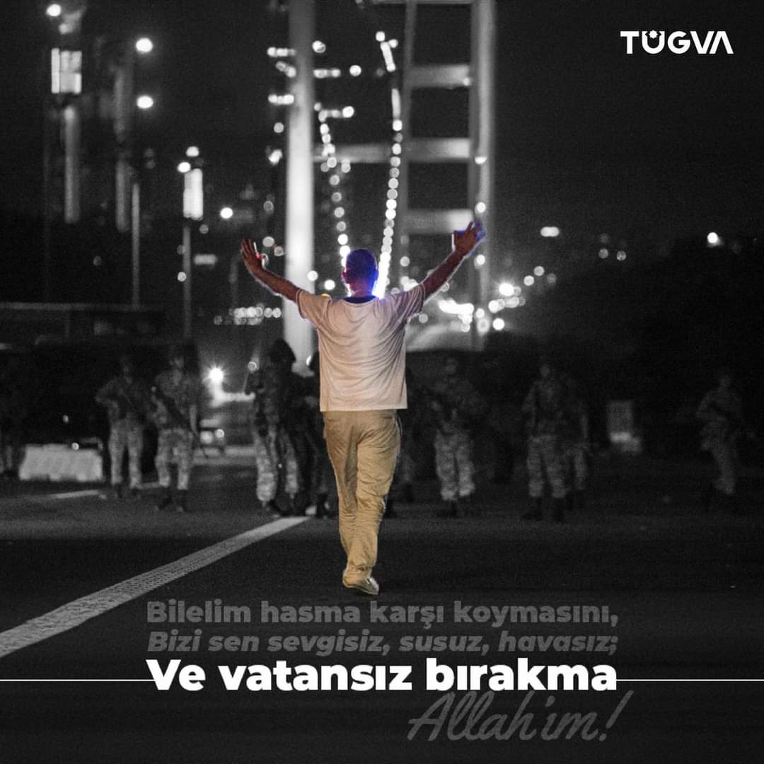 Ne destanlar yazdık,
Memleket sevdasından...🇹🇷

Milletin zaferi: 15 Temmuz🇹🇷

Bu uğurda canlarını feda eden aziz şehitlerimizi rahmetle anıyoruz. 

#15Temmuz