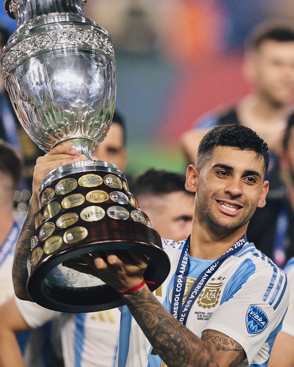 Cristian Romero recorded the best tackle success rate (96%) at the 2024 Copa America (10+ attempted). 🧱