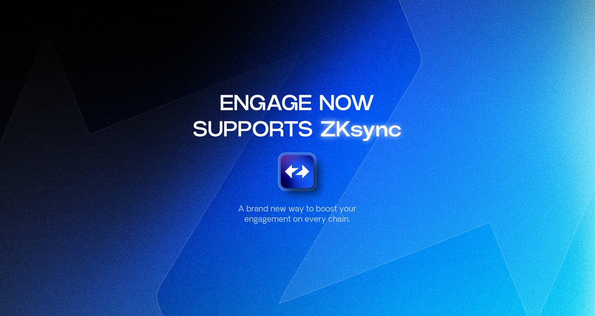 Engage now supports <a href="/zksync/">ZKsync (∎, ∆)</a> 

We welcome all communities building on zksync

Start Engaging Today (∎, ∆)