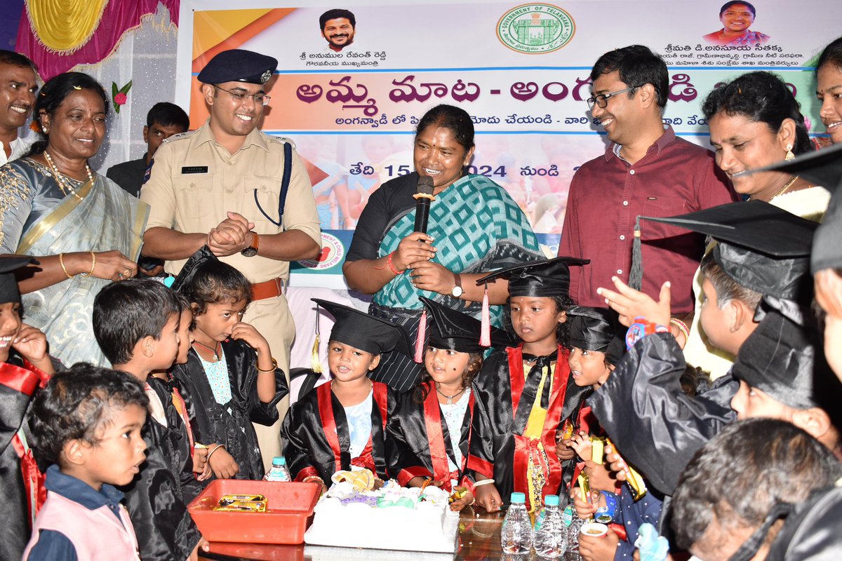 seethakkaMLA's tweet photo. “Amma Mata - Anganwadi Bata “ is not just a slogan but golden foundation for the bright future of our children and I am so happy to launch this project today . Telangana Anganwadi is a combination of education, health, nutrition and safety for children.
#education #Nutrition https://t.co/TF4B4OcLTr