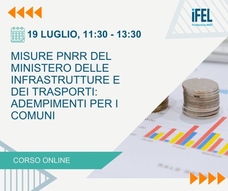 #Infrastrutture e #trasporti sono i temi al centro del #webinar "Misure PNRR del <a href="/mitgov_it/">Ministero delle Infrastrutture e dei Trasporti</a> : adempimenti per i comuni", in programma venerdì 19 luglio.   

Iscriviti qui👇🏻 fondazioneifel.it/catalogo-event…     

Se hai domande segnalacele qui 👇🏻 bit.ly/3zIEXwB