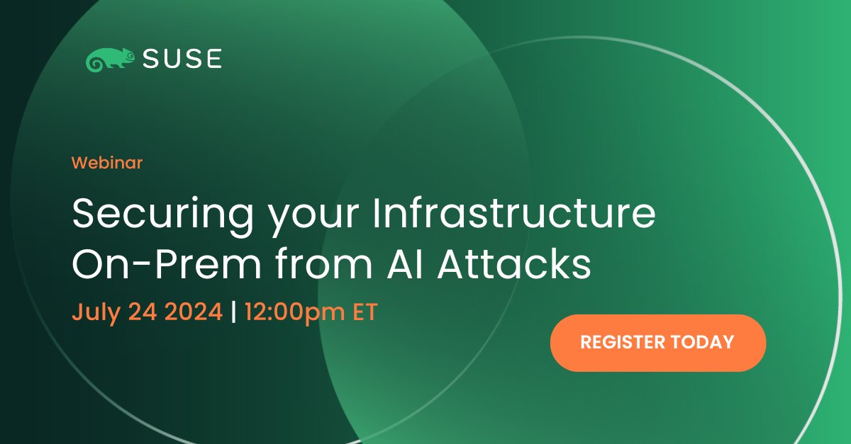 Join <a href="/SUSE/">SUSE</a> for a roundtable discussion where #SUSE experts will explore the emerging landscape of #AI-powered threats and the effectiveness of existing #security layers in defending against these attacks.💡Register now &amp; share this event with a colleague: okt.to/PU1a6O
