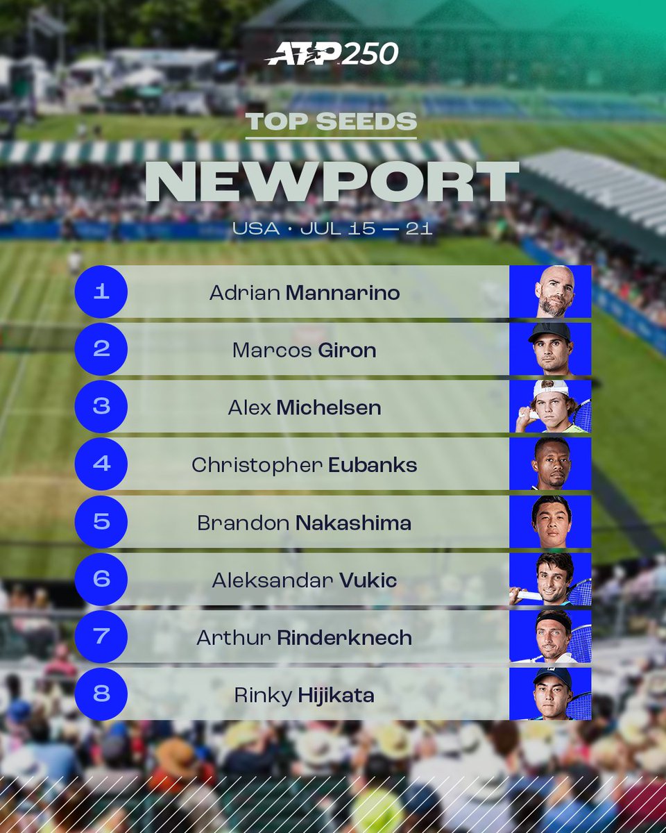 atptour's tweet image. 🔝 names in Newport 🇺🇸

@TennisHalloFame | #InfosysHallofFameOpen