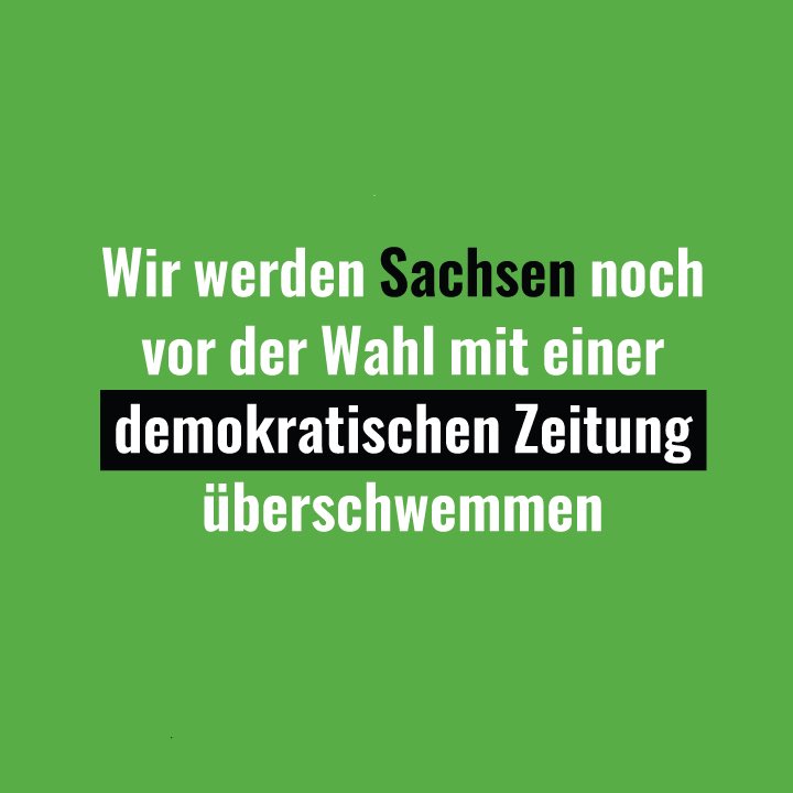 Uff! Es gibt ganz viele "demokratische Zeitungen" in #Sachsen, die kontinuierlich gute Arbeit machen, gerade auch im ländlichen Raum. Deren Journalist*innen werden beschimpft und angegriffen.

@Katapultmagazin überlegt mal Eure Wortwahl!