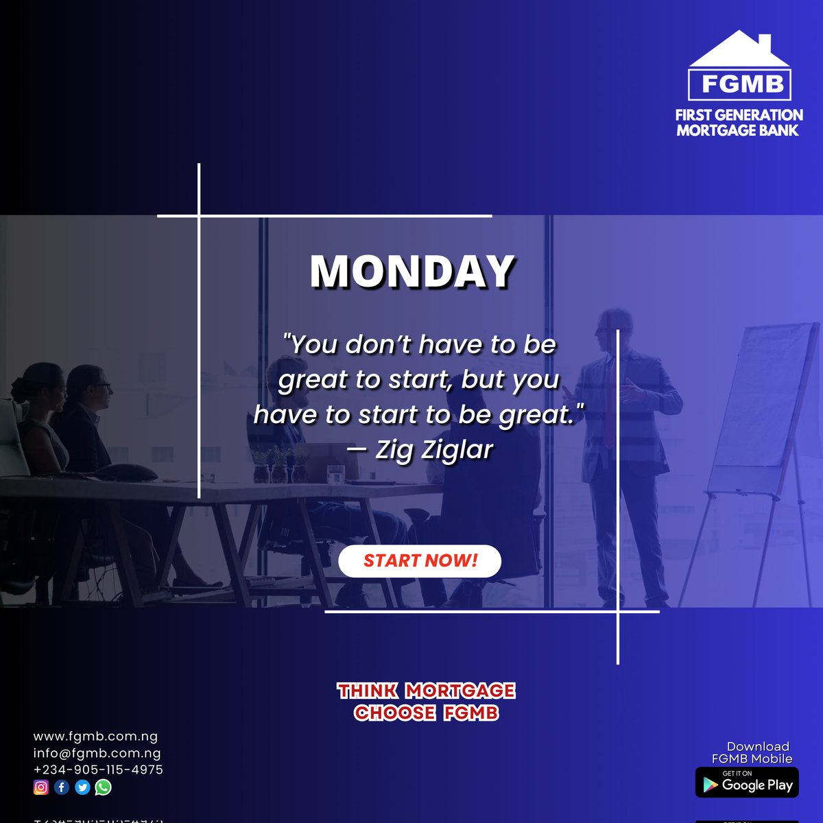 fgmbng's tweet photo. It's a new week. You can still start now!!๐
Visit us today! Your homeownership journey awaits!
Call/WhatsApp 09051154975
#fgmb #monday #mondaymotivation #mortgagemondays #dontstop #keepgoing #mortgagebanking https://t.co/OuutLnnort