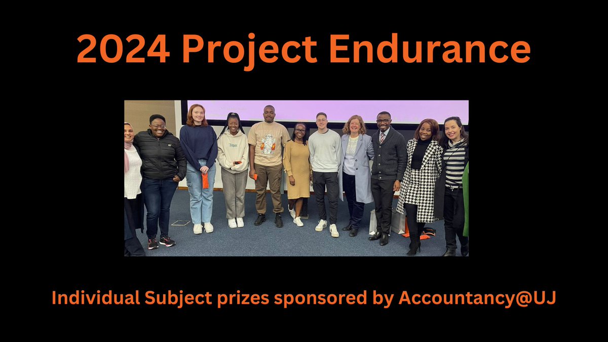 UJAccountancy's tweet photo. 2024 Project Endurance Prize Giving
#UJ #LeadersInAccountingEducation #ProjectEndurance https://t.co/Uwb4ZeXzAI