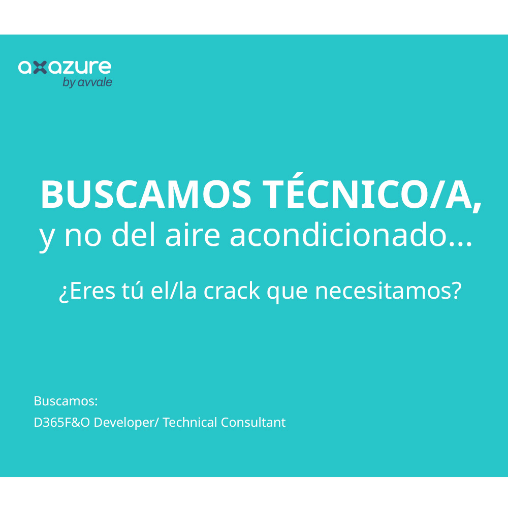 ☀ ¿Quieres un verano dinámico y lleno de retos? 😎 Únete a nosotros como #técnico en #Dynamics365FO.

Toda la info en el enlace ➡

linkedin.com/jobs/view/3790…

#Microsoft #OfertaDeEmpleo #Hiring #trabajo #Consultoría #Dynamics365

#Dynamics365FinanceAndOperations