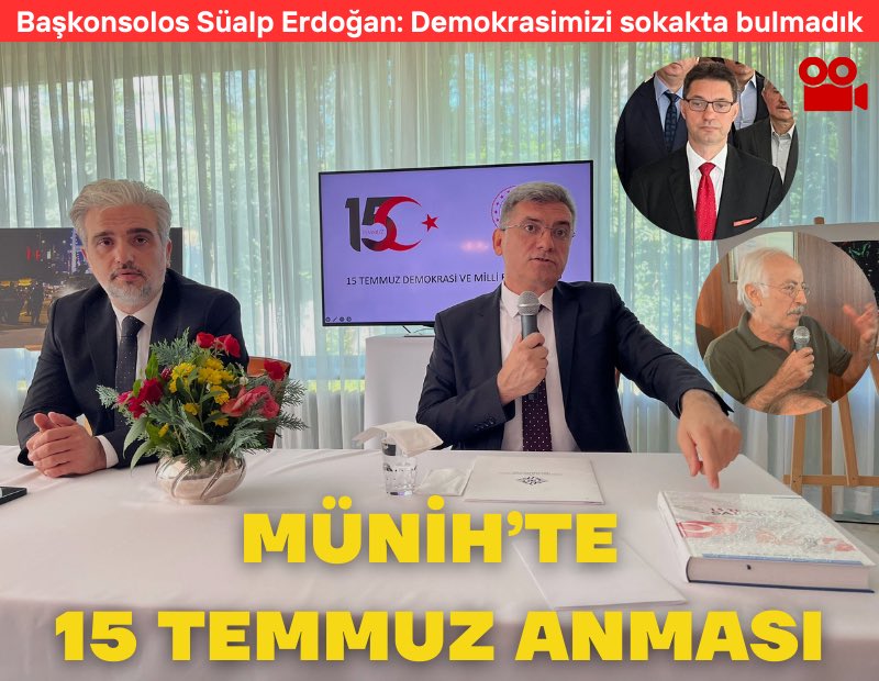 munihinsesi's tweet photo. T.C. Münih Başkonsolosluğu tarafından 15 Temmuz Demokrasi ve Milli Beraberlik Günü Anma Töreni ve “Türkiye’de Darbeler ve 15 Temmuz Hain Darbe Girişimi” konulu konferans düzenlendi.

Haberin linki 👉 https://t.co/JiP1hwuw0q https://t.co/6GDvqUfyBn