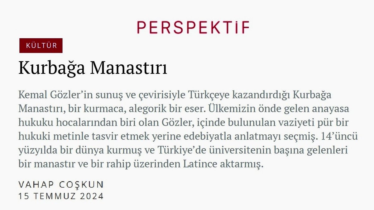 k_gozler's tweet photo. Vahap Coşkun'un KURBAĞA MANASTIRI kitabım hakkında Perspektif'te yayınlanan inceleme yazısını izleyen linkten okuyabilirsiniz: https://t.co/m4V8Cx2rwx https://t.co/iY1AH0uLFL