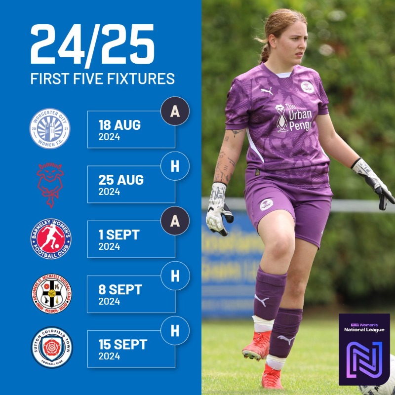 theposhwomen's tweet image. Our first 5️⃣ @FAWNL fixtures 2024/25 🤩

#pufc | 📸: @Darren_wiles