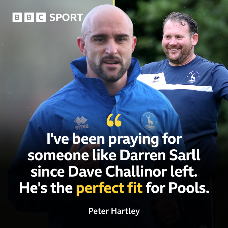 BBCTeesSport's tweet photo. 🔵 @PeterHartley88 is feeling very optimistic about Hartlepool United's upcoming season 💪

#Pools | #HUFC | #BBCFootball
