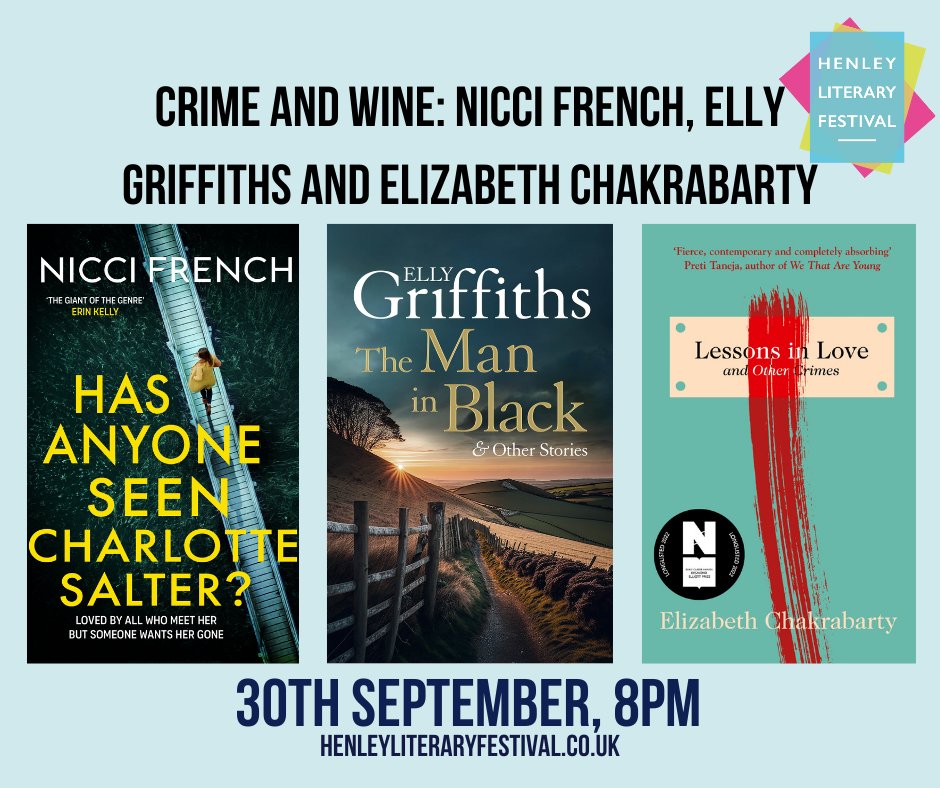 The Indigo Press (@pressindigothe) on Twitter photo A crime and wine night? Count us in!
Join authors <a href="/DrNChakrabarty/">Elizabeth Chakrabarty</a>, Elly Griffiths and Nicci French at Henley Literary Festival in conversation with Amanda Jennings for a night of thrillers โ ๏ธ
henleyliteraryfestival.co.uk/events/crime-aโฆ <a href="/HenleyLitFest/">Henley Literary Festival</a> A crime and wine night? Count us in!
Join authors <a href="/DrNChakrabarty/">Elizabeth Chakrabarty</a>, Elly Griffiths and Nicci French at Henley Literary Festival in conversation with Amanda Jennings for a night of thrillers โ ๏ธ
henleyliteraryfestival.co.uk/events/crime-aโฆ <a href="/HenleyLitFest/">Henley Literary Festival</a>
