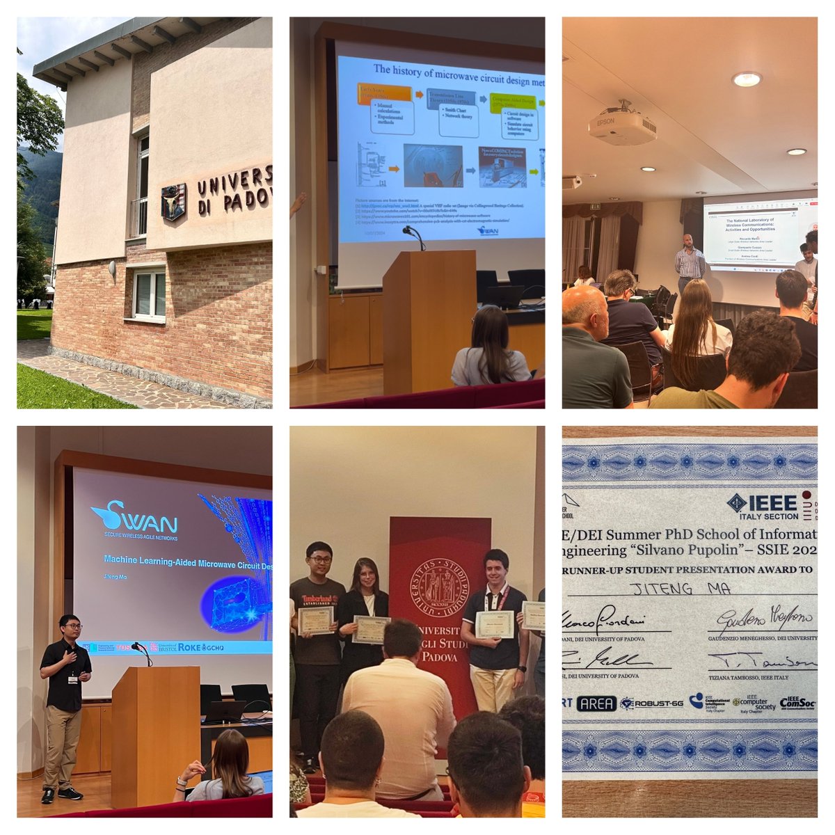 BristolCSN (@bristolcsn) on Twitter photo Jiteng Ma recently attended a machine learning training program at the University of Padova, Italy! It was a great opportunity to introduce <a href="/BristolCSN/">BristolCSN</a> work on AI and microwave circuits. Jiteng was presented with the SSIE 2024 runner-up student presentation award. @BristolUniEng Jiteng Ma recently attended a machine learning training program at the University of Padova, Italy! It was a great opportunity to introduce <a href="/BristolCSN/">BristolCSN</a> work on AI and microwave circuits. Jiteng was presented with the SSIE 2024 runner-up student presentation award. @BristolUniEng
