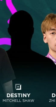 Destinyy's tweet image. Can someone identify this man? 0-4 ADC? 😭 gg's @Violet_OCE @AladoricOCE