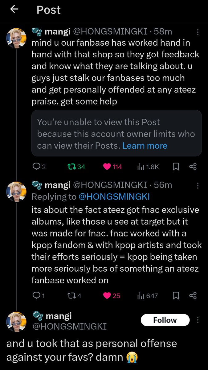 staaarhwaaa's tweet photo. @SKZ_CNteam blocking everyone who corrected you???? just say you're intentionally misinterpreting this to start shit. unprofessional and stupid as expected from your fandom but not surprised. you are a so called "fanbase". do better 👍 https://t.co/16MABtANRZ