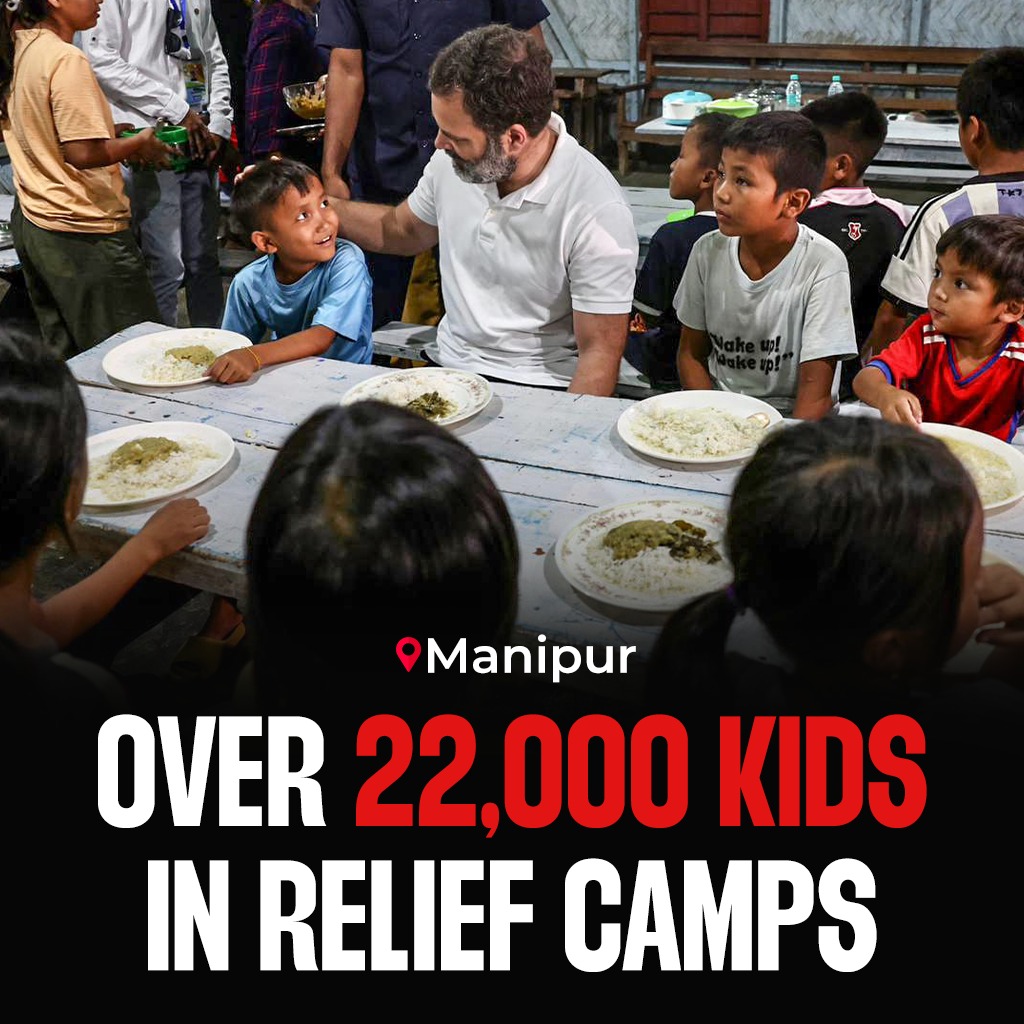 INCIndia's tweet image. Over 22,000 kids in relief camps 

📍 Manipur