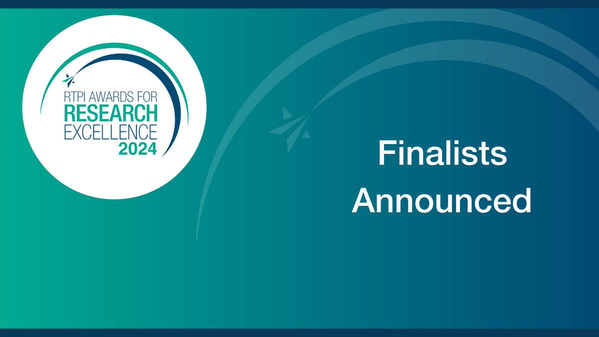Congratulations to the 20 finalists announced today for the 2024 RTPI Awards for Research Excellence. 🙌

This year we received an incredible 226 entries across the five award categories, - nearly double that of 2023. 1/6

Are you on the list? Find out 👇
rtpi.org.uk/events-trainin…