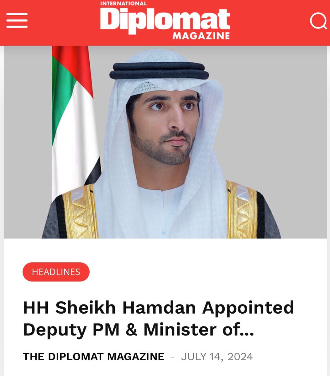 Javed Malik (@javedmalik) on Twitter photo Congratulations and sincere felicitations to His Highness Crown Prince Sheikh Hamdan bin Mohamed bin Rashid Al Maktoum on his appointment as Deputy Prime Minister and Minister of Defense of the UAE. <a href="/HamdanMohammed/">Hamdan bin Mohammed</a>
His visionary leadership has always inspired deep admiration Congratulations and sincere felicitations to His Highness Crown Prince Sheikh Hamdan bin Mohamed bin Rashid Al Maktoum on his appointment as Deputy Prime Minister and Minister of Defense of the UAE. <a href="/HamdanMohammed/">Hamdan bin Mohammed</a>
His visionary leadership has always inspired deep admiration