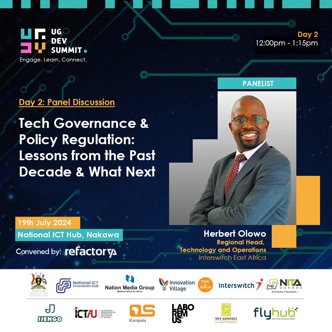 Kakye Anne (@_kakye) on Twitter photo Some of the panelists that we shall have at the #UGDevSummit .
โข Mr Timothy Musoke - CEO <a href="/LaboremusUganda/">Laboremus Uganda</a>
โข Mr Herbert Olowo - Head of Tech and Operations <a href="/interswitchug/">Interswitch Uganda ๐บ๐ฌ</a>
In such discussions,tech knowledge and insights will be shared to the audience. Some of the panelists that we shall have at the #UGDevSummit .
โข Mr Timothy Musoke - CEO <a href="/LaboremusUganda/">Laboremus Uganda</a>
โข Mr Herbert Olowo - Head of Tech and Operations <a href="/interswitchug/">Interswitch Uganda ๐บ๐ฌ</a>
In such discussions,tech knowledge and insights will be shared to the audience.